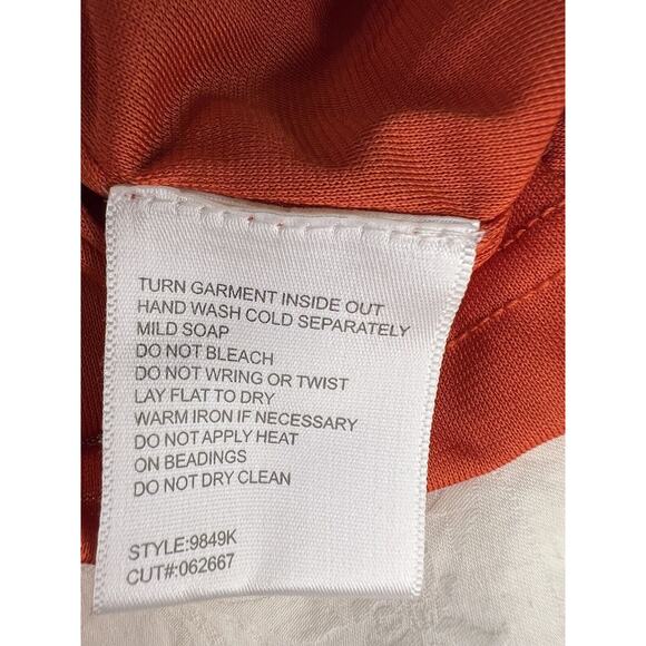 City Girl Nancy Bolen Womens L/XL Orange with Sequins Sweater Tunic - Picture 9 of 12